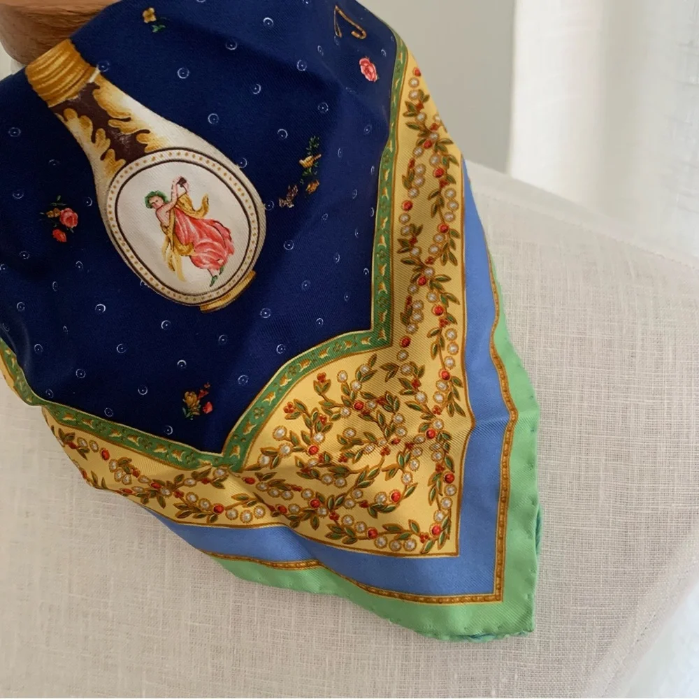 Mariano Rubinacci Galanterie Cherub Silk Scarf